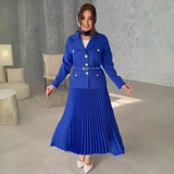 Temperament Long Dress Suit Women's 100-Fold Dress Suit Women's