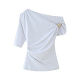 New Asymmetric Nylon Top