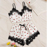 Direct Selling Love Summer Pajamas Set Tector Lace Ice Sling Skirt Home Dress