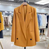 Toloer Small Suit Jacket Female Spring And Autumn 2024 New Korean Version Straight Tube Casual Niche Design Fried Street Fashion Top-Outfit