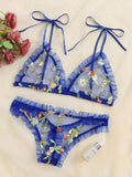 Sex Lingerie Sexy Women's Slings Mesh Print Lingerie Lingerie