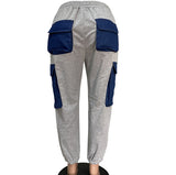 Women's Casual Pants Women's Street Personality Imitation Denim Big Pocket High-Waisted