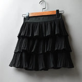 Ruffles Layered Elasticity Waist Mini Skirt-Outfit