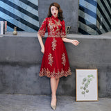 Toast Dress Show 2025 New Medium And Long-Term Wedding Girl Can Usually Wear Back To The Door Plain Dress Evening