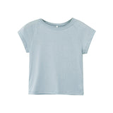 Minority Shoulder-Flanged Short-Sleeved T-Shirt Girls Summer 2024 New Korean Short Blouse-Outfit