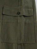 Pocket Patched Straight Cargo Jeans-Outfit