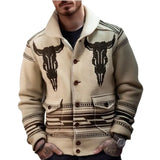 Men's Wear Jackcase Knitted Coat Long-Sleeved Collared Cardigan Sweater Man
