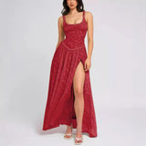 Women's New Sexy Sling U Tie Dew Back Perspective Chiffon