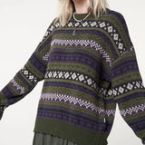 Long Sleeve Downtown Jacquard Sweater-Outfit