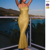 Women's New Summer Breast-Scar Squins Sexy Body Dressing Dress Dress With Open-Back