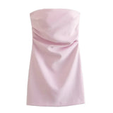New Sexy Wrinkle Slimming Dress With Short Breasts In Spring-Outfit
