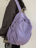 Vintage Wash College School Backpack-Outfit