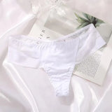Ice Silk Splicing Lace Thong Strip Stripe One-Striped Sports Fitness High-Ply Pick-Up-Up