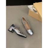 Fairy Style Elegant Temperament Coarse Single Shoes Summer New With Skirts To Increase The Thin And Coarse Heel Mary Treasure