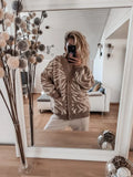 2021 New Spring Autumn Oversized Sweater Leopard Cardigan Casual Loose Female Knitted V-neck Jumper Fall Women