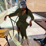 Yiallen Autumn Two Piece Set Women Long Sleeve Hooded Zipper Pocket Sporty Jackets+Leggings Matching Sets Workout Stretchy