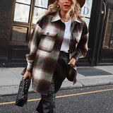 Style Oversized Plaid Shirts Blouse Women Autumn Cotton Blouse Long Sleeve Plus Size Blouses 2020 Button Up Shirt