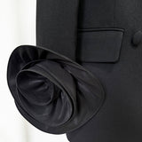 Star Fashion New Cuff Three-Dimensional Flower Decoration Double Buckle Repair Suit