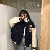 2022 spring and summer new jacket women's tide loose Korean version of the all-match baseball uniform jacket Harajuku style