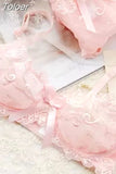 Set Thin Female Sexy Push Up Ultra-thin Transparent Lace Bra Sexy Lingerie Bra And Panty Set Free