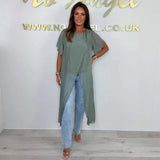Women's Spring Summer New Short-Sleeved Cross Long
