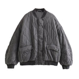 New Cotton Suit Loose Quilted Pilot Jacket 4088246-Outfit