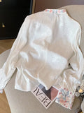 Toloer Chinese Style Embroidered Collar Shirt Women's Spring 2025 Design Sense Of Improved Cheongsam Zen Dress