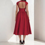 2025 French Pure Fashion Elegant Waist Thin Sleeveless Back Hollow