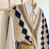 Toloer Goods V-Neck Knitted Vest Women's 2025 New Autumn And Winter Winter Wear Shoulder