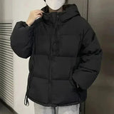 Winter Turtleneck Parkas for Women Korean Style Hooded Thick Warm Jacket Woman Solid Zipper Up Puffer Outwear
