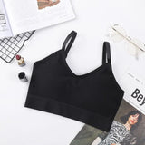 women Bustier Unpadded Bandeau Bra Vest 2020 new solid sleeveless tanks tops sportwear bra