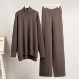 Sweater Suit Female Autumn Dong New Style Loose Recreational Languid Lazy Add Thick Knit Long-Outfit