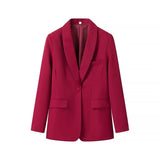 Women's Winter New Temperament Evening Dress Collar Suit Jacket + Pants