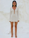 Beach Dress Women Solid Color Sexy Knitted Beach Bikini Women's