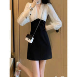 Toloer Fragrant Wind Dress Spring Dress 2024 New Female Waist Show Thin Socialite Temperament Retro Sense Lace Skirt-Outfit