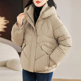 Thicker Bread Clothes Short Down Cotton-Padded Clothes Women Small Autumn And Winter Coat Cotton-Padded Jacket Mother Women's Thin Cotton Clothes-Outfit
