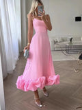 New Sling Belt Three-Dimensional Flowers A Skirt Women's