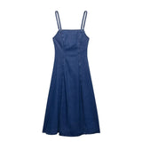 Homemade New Women's Classic Denim Fan Dress