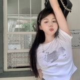 Toloer Design Sense Hot Girl Bottom Female Summer 2024 New Interior With Short Sleeve Slim Slim T-Shirt Top Tide