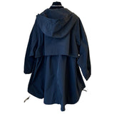 Designer Small Versatile Loose Leisure Cocoon Double Pocket Spell Successive Hat Long Windbreaker Coat Female Spring And Autumn-Outfit