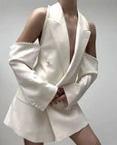 New Shoulder-Bubble Bead Sleeve Fashion Suit Coat Women's