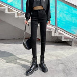 Toloer Women's Wear 2024 New Elastic High Waist Slim Show Thin Hot Girl Bell Bottoms Ins-Outfit