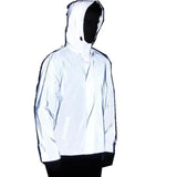 Men's And Women's Outdoor Sports Reflective Jacket Large Size Hooded Men's Autumn And Winter Coat-Outfit