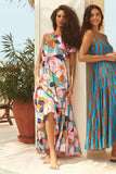 Women's Clothing New Spring And Summer Slant Shoulder Holiday Wind And Flowers High-End Dress Dress Women's