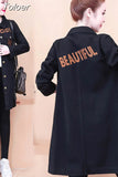 Denim Coats Women Long Sleeve Casual Fashion Turn Down Collar All-match Vintage Chic Jackets Coat Clothing