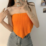 Version Of The 2025 Summer Pure-Hearted Hottie Show Skinny Sexy Bra Strap Small Vest Design Feel Top