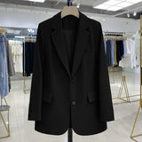 Toloer Suit Jacket Female Small Man 2024 Spring And Autumn Short Retro Korean Version Casual Show Thin Suit Woman-Outfit