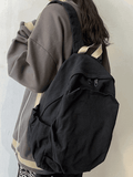 Vintage Wash College School Backpack-Outfit