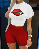Women's Fashion Printed Short Sleeve