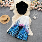 Elegant Style Suit Women's Summer High-End Design Sense Niche Sleeveless Shirt Top + Two-Piece